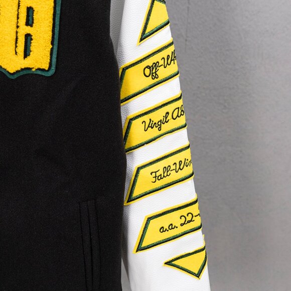 Off-White Colorblock Baseball Jacket - Picture 5 of 9